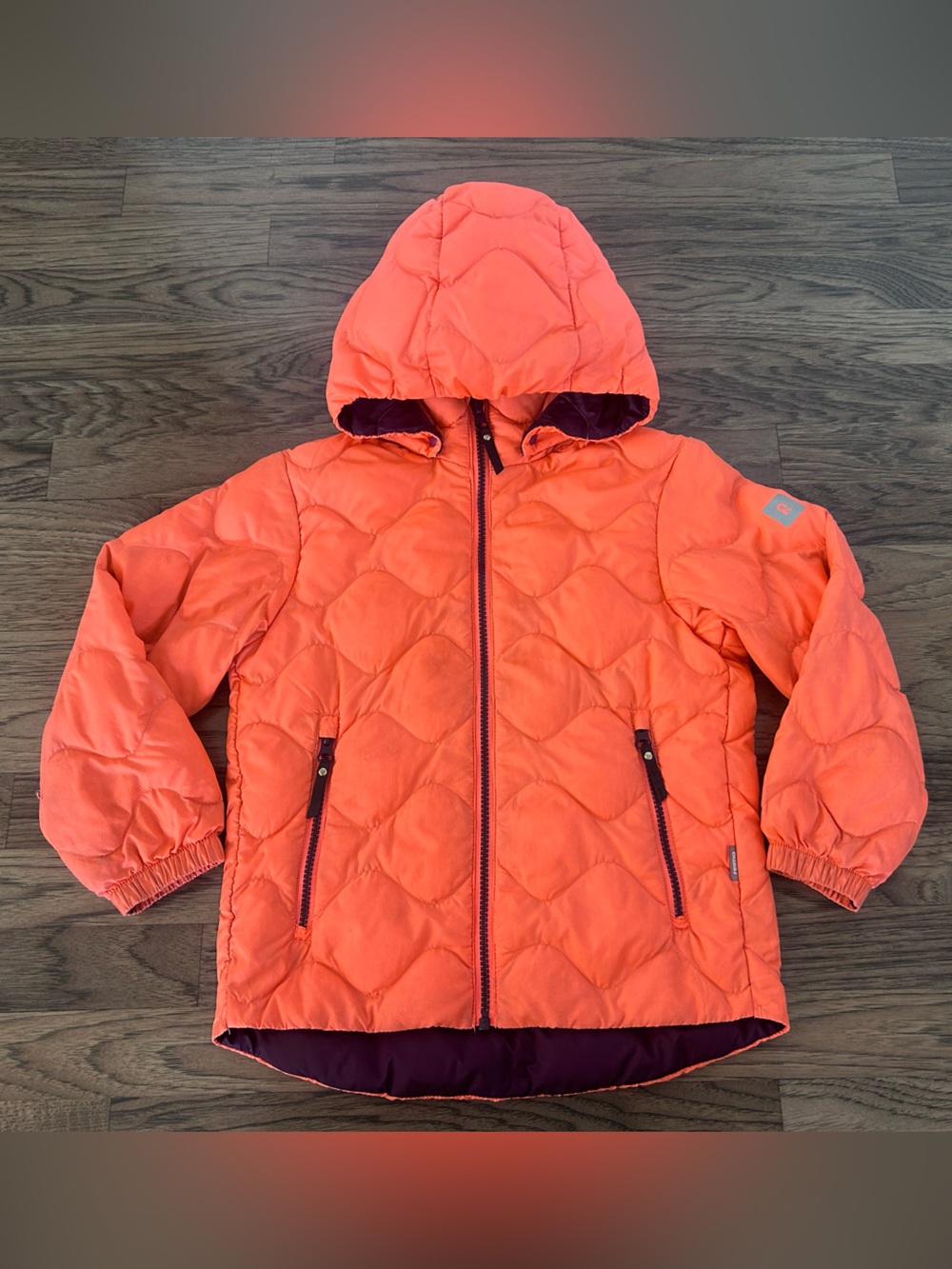 Reima Quilted Hooded Jacket - Bright Orange